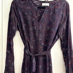 Velvet by Graham & Spencer Long Sleeve Dress in Dark Purple